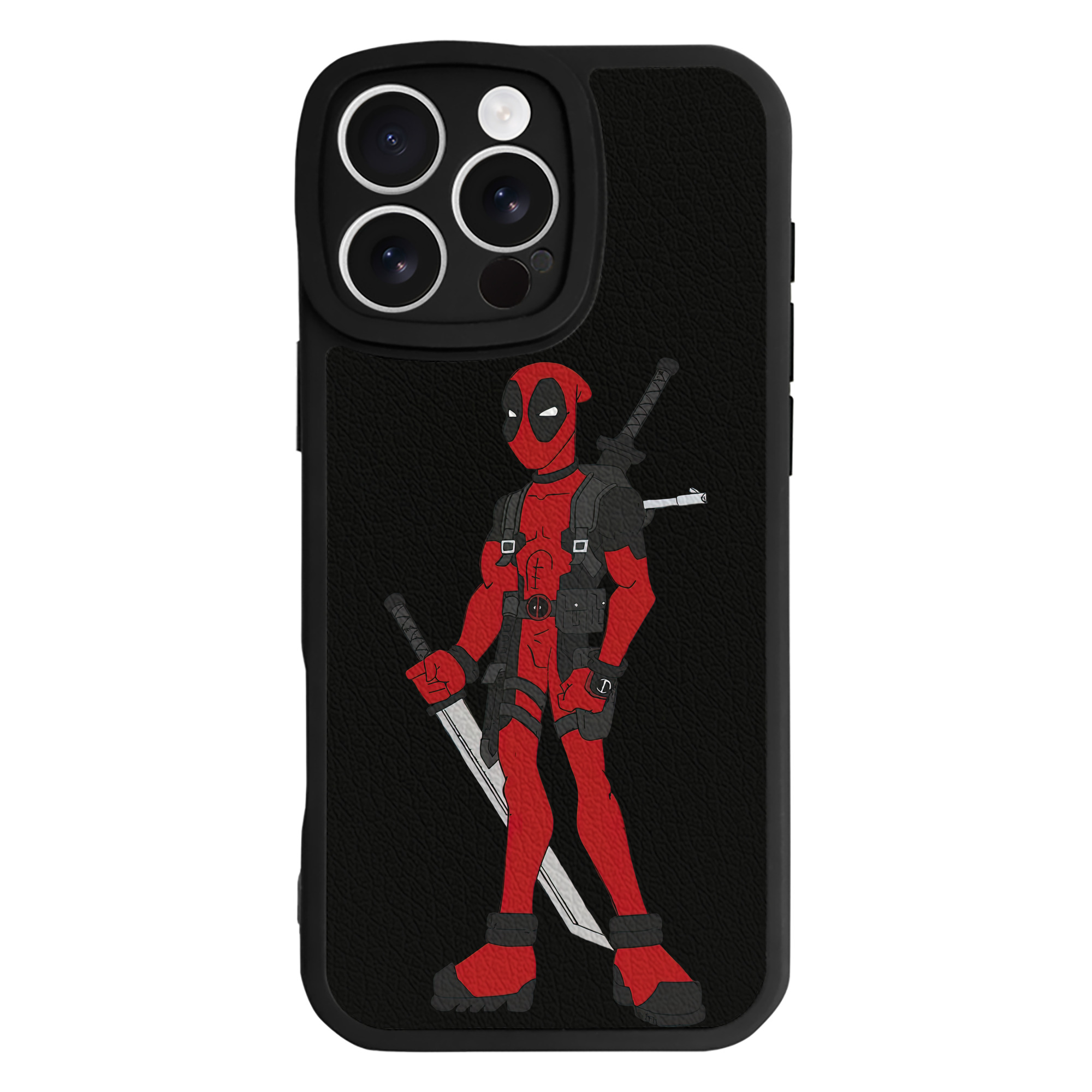 （画像用） Deadpool デッドプール 【iPhone 16シリーズ対応】シリコンスマホケース（レザー調） 材質：シリコン